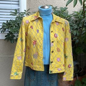 Vintage yellow St. John cotton jacket